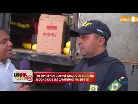 LINHA DE FOGO (11 12) PRF APREENDE 200 MIL MAÇOS DE CIGARRO ESCONDIDOS EM CAMINHíO NA BR-343