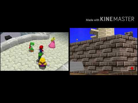 SM64 & SM64DS Ultimate Koopa Clear, Ending Demo, Staff roll (Side by Side)