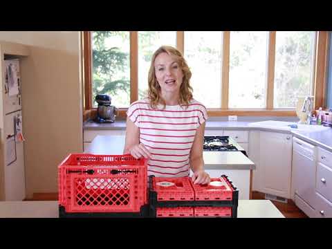 BIGANT Heavy Duty Collapsible and Stackable Plastic...