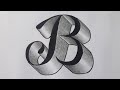 3d Drawing Letter B On Paper / How To Write Easy Art For Beginners / Make Step By Step
