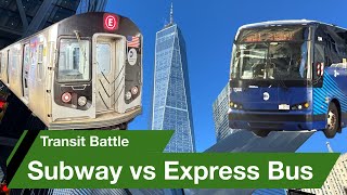 Subway VS Express Bus Which is Faster Racing From Queens To Manhattan - Transit Battle