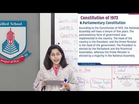 Class 10 - Social Studies - Chapter 6 - Lecture 3 - 1973 & General Zia-ul-Haq's Era - Allied Schools