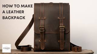 How to Make a Leather Backpack (Leather Craft Tutorial / Leather Pattern)