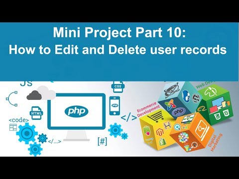 php tutorial in hindi Mini Project Part 10 How to Edit and Delete user details from Admin Panel