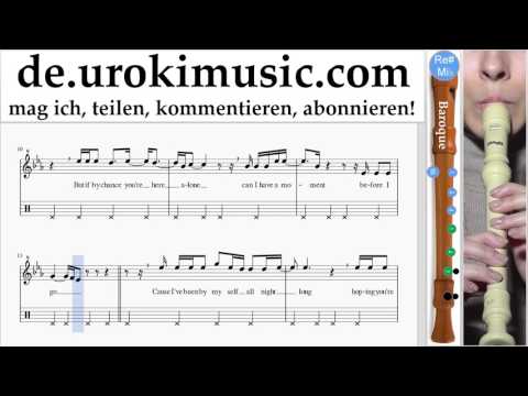 Blockflöte Lernen B. Adele - When We Were Young Tabulatur Teil#2 um-i995