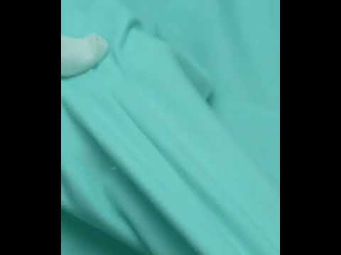 Solid Satin Twill Aqua Blue Pure Cotton 102 GSM Handwoven Fabric — video