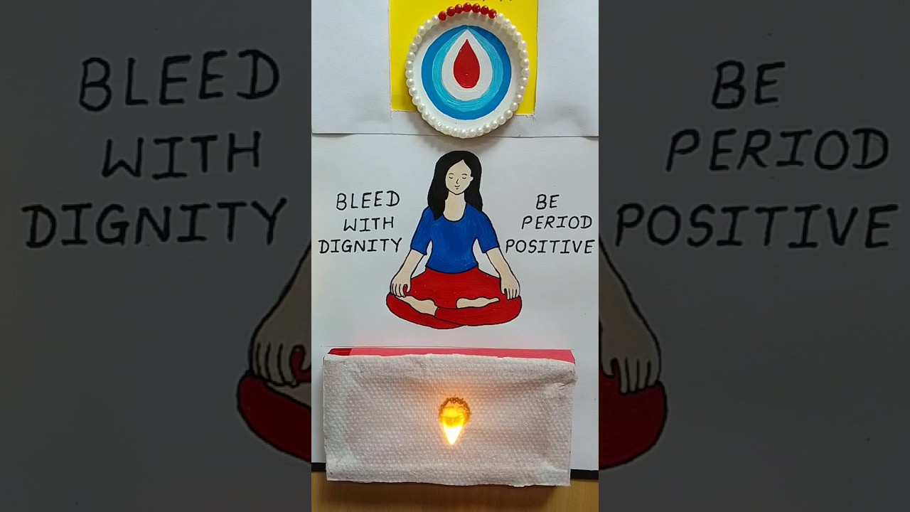 Menstrual Hygiene Day Poster Making Idea #shorts #youtubeshorts #poster #shortsfeed #menstruation