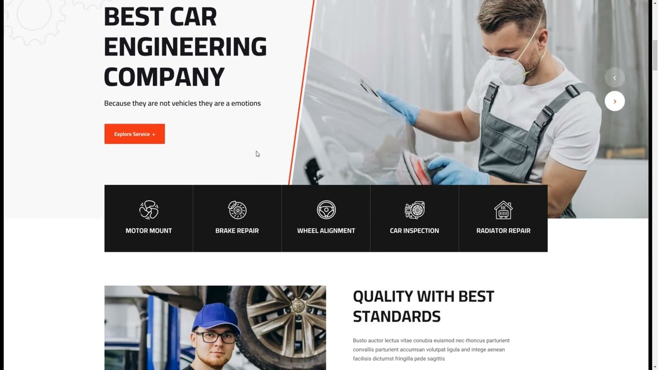 Decho - Car Repair and Mechanic Figma Template car service