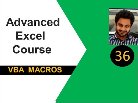 Advanced excel(vba) tutorial 36 : Excel VBA Events Example - 2