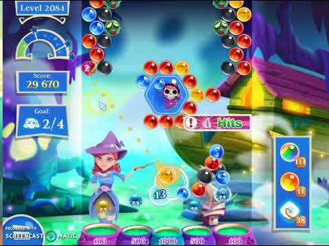 Bubble Witch 2 Saga Level 2084 with no booster & 5 bubbles left