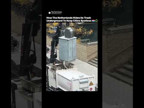 Sistema de lixeiras subterrâneas na Holanda