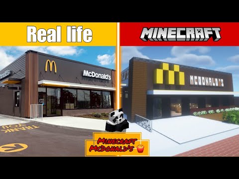 How to Build a Real-Life modern McDonald's 〽️🍟 in Minecraft 🐼 | McDonald's | Minecraft |