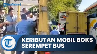 Insiden Keributan Mobil Boks Serempet Bus Calon Jemaah Haji di Majalengka, Mobil Diduga Ugal-ugalan