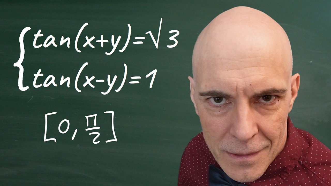 Sistema de ecuaciones trigonométricas con tangente