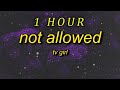 TV Girl - Not Allowed (Lyrics) | we wanna talk about but were not allowed | 1 hour