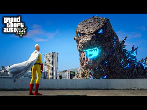 SAITAMA vs GODZILLA DEATH BATTLE ( GTA V MODS )