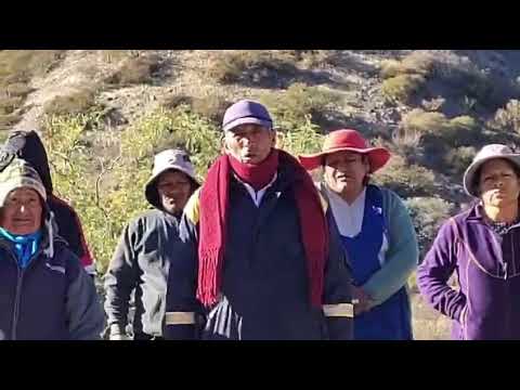 Pronunciamiento en el punto de bloqueo carretera Potosí   Villazon,  municipio  de Cotagaita