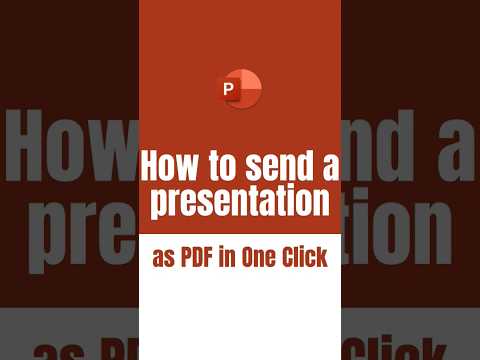 PowerPoint: How to send a presentation as PDF in one click #shorts