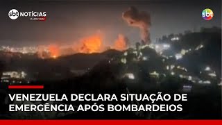 Explosões em Caracas: Venezuela declara emergência após ataques | #SBTNotícias
