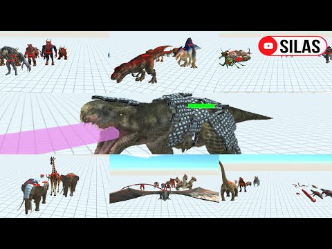 PLASMA BEAM T-REX vs ALL TEAMS -Animal Revolt Battle Simulator 📱