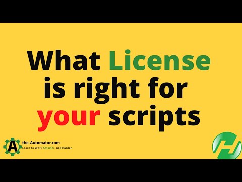 What license should YOU use for YOUR scripts?