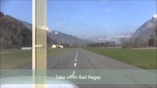 preview picture of video 'Flight from Zurich LSZH to Bad Ragaz LSZE via Glarner Alps'