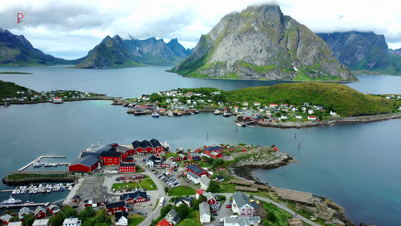 Behold the enchanting aerial vistas of Reine.