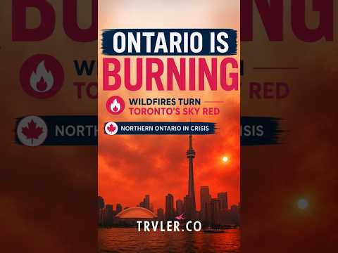 Ontario Wildfires 2026 🔥 Toronto Sky Turns RED as Smoke Covers the City #shorts #trendingnow