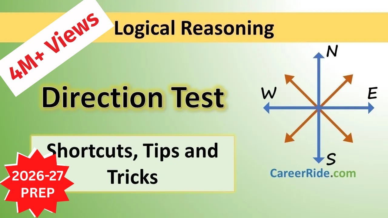 Direction Sense Test - Tricks & Shortcuts for Placement tests, Job Interviews & Exams