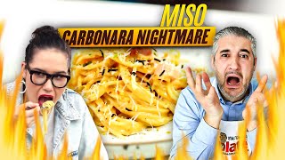 Italian Chef Reacts to MISO SPAGHETTI CARBONARA by Marion's Kitchen