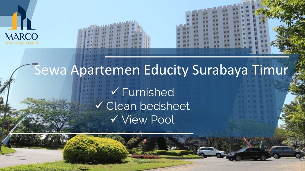 Sewa Apartemen Educity Lantai Tertinggi View Pool