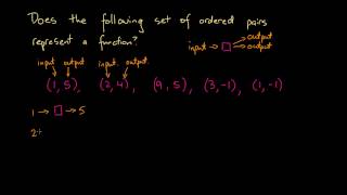 Determining Whether a Set of Ordered Pairs Represents a Function