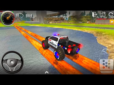Offroad Outlaws - Racing Police Jeep Car Impassable Log Driving Car Racing Android Simulator