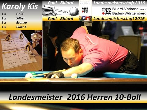 Karoly Kis LM 2016 10 Ball Herren Finale 29 05 2016 Sindelfingen DIE DREI