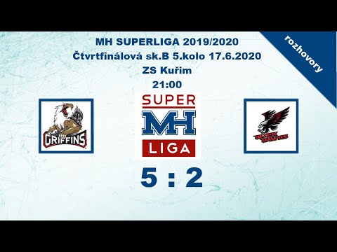 MH SUPERLIGA 5. kolo čtvrt. skupina B 2019/2020 Griffins vs Blackhawks 5:2 - rozhovory
