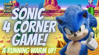 Sonic- 4 Corner Game!!!|Brain Break| PE Warmup | GoNoodle Inspired