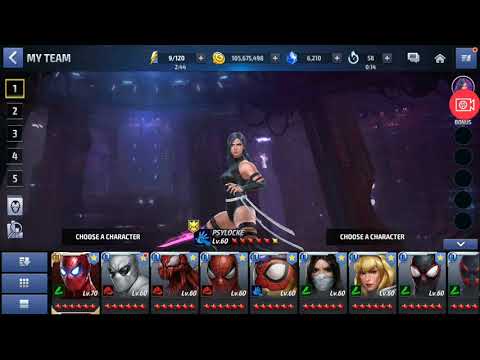 Shadowland Solo T1 Psylocke vs. X-Men (Teams 1 and 2) Entry Mode Floor 20 Marvel Future Fight