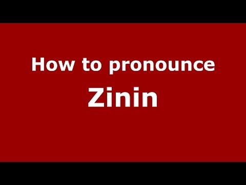 How to pronounce Zinin (Russian/Russia) - PronounceNames.com