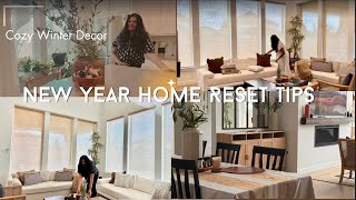 NEW YEAR HOME RESET 2024 | Taking Down Christmas| Cozy Winter Decor