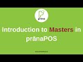 Masters Introduction in Prana POS