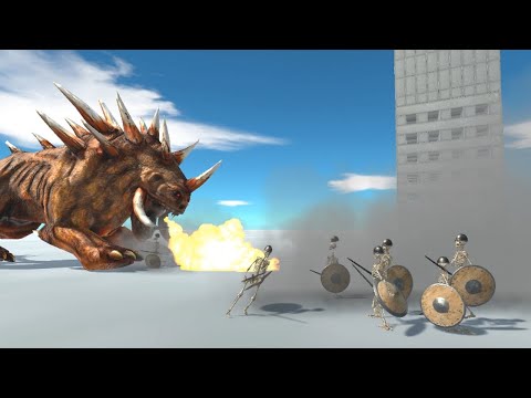 Titan Kaiju HELLHOUND in City vs Army from ALL UNITS Animal Revolt Battle Simulator