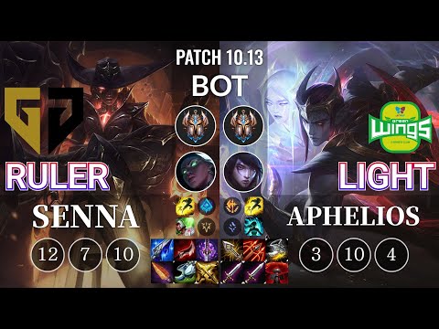 GEN Ruler Senna vs JAG Light Aphelios Bot - KR Patch 10.13
