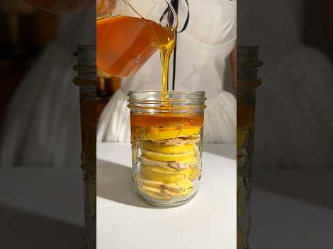 🍋 Lemon Ginger Honey Elixir – Natural Immunity & Energy Booster (16 oz Jar)(full recipe 👇)