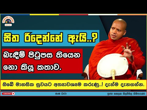 සිත රිදෙන්නේ ඇයි..? | Hasalaka seelavimala thero | හසලක සීලවිමල හිමි | #බණ #ධර්මදේශනා