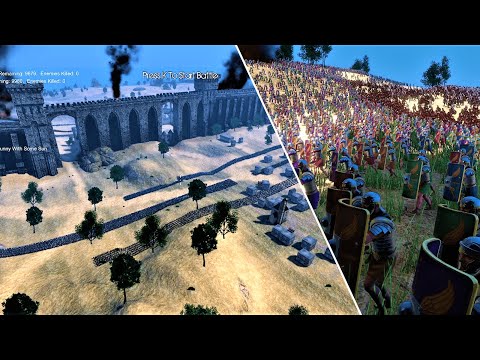 Medieval Army vs Roman Legion Full Scale Battle UEBS | Sparta vs Romans