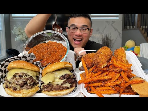 Chili Cheese Burger, Sweet Potato Fries, Jalapeno Poppers & The Ultimate Hot Fudge Sundae Recipe