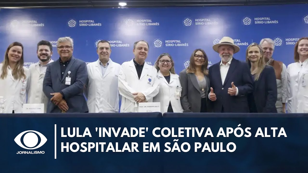 Lula 'invade' coletiva após alta e brinca: "Reivindico o direito de viver 120 anos"