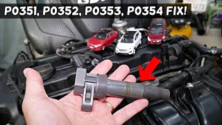 CODE P0351 P0352 P0353 P0354 IGNITION COIL FIX HYUNDAI KIA 2.4 GDI ENGINE