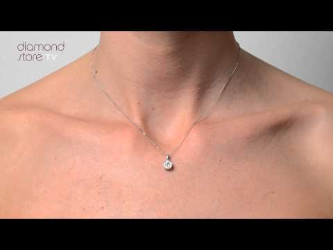 R4639S - Galileo 1.00ct Look Diamond 0.41ct And Platinum Pendant
