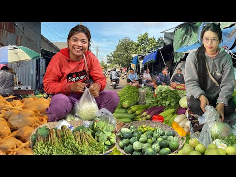 Amazing Cambodian Food Market Scenes  -  Countryside Of City Street Food #wetmarketscenes